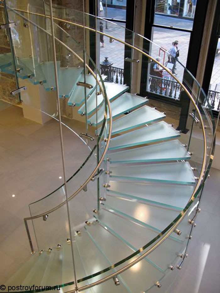 стеклянные лестницы фото